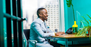 Man at desk