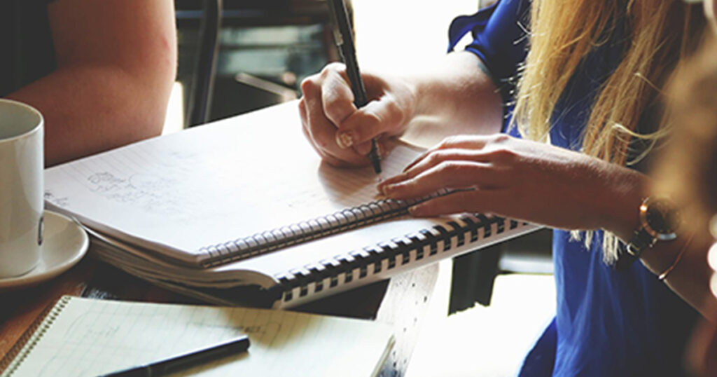 Woman writing